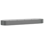 vidaXL Lit surélevé de jardin Acier galvanisé 396x100x36cm gris
