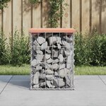 vidaXL Banc de jardin design gabion 33x31x42 cm bois massif de douglas