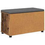 vidaXL Banc d'entrée avec coussin Bois ancien 80 x 38 x 46 cm