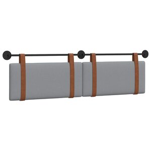 vidaXL Tête de lit suspendue Gris clair PU antique