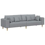 vidaXL Canapé Gris clair 250 x 77 x 76 cm tissu