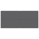 vidaXL Table basse de jardin Gris foncé Résine tressée demi-ronde