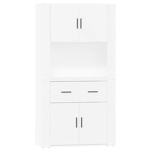 vidaXL Buffet haut Blanc Bois d'ingénierie