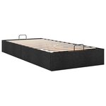 vidaXL Cadre de lit ottoman sans matelas noir 90x190 cm tissu