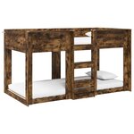 vidaXL Lit Superposé pour Enfants Chêne fumé 90 x 190 cm