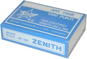 Boîte de 1000 Agrafes 130/E 6/4mm en acier ZENITH