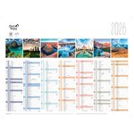 Calendrier Mural  2026 - 12 Mois - 27 x 21 cm - Pays du Monde