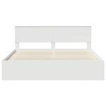 vidaXL Cadre de lit avec tête de lit Blanc 180 x 200 cm Pin massif