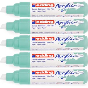 Marqueur acrylique large 5000 menthe douce 5-10 mm x 5 EDDING