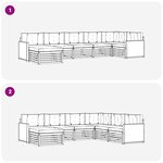 vidaXL Ensemble de canapés d'extérieur 7 Pièces Naturel et Anthracite