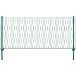vidaXL Clôture en grillage métallique avec poteaux Acier 25x0 75m Vert
