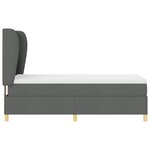 vidaXL Lit avec matelas gris foncé 80x200 cm Tissu