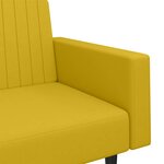 vidaXL Canapé-lit 2 places jaune velours