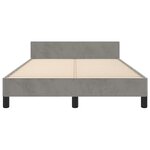 vidaXL Cadre de lit sans matelas gris clair 120x190 cm velours