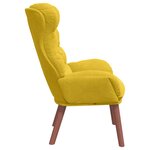 vidaXL fauteuil Jaune 69 x 74 x 93 cm Velours