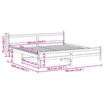 vidaXL Cadre de lit sans matelas cire marron 180x200cm bois pin massif