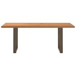 vidaXL Table à manger marron clair bois de chêne massif rectangulaire