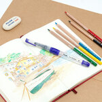 Pinceau rechargeable Water Brush + 5 crayons aquarellables