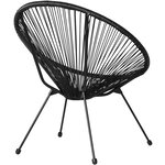 Tectake ensemble table et chaises de jardin santana - noir
