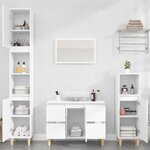 vidaXL Meuble d'évier blanc 80x33x60 cm bois d'ingénierie