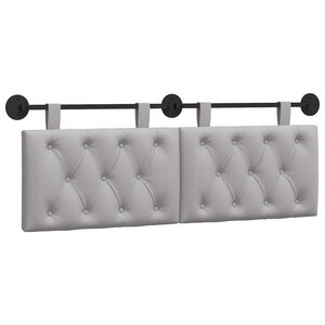 vidaXL Tête de lit suspendue Gris nuage Tissu