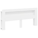 vidaXL Cabinet de Tête de Lit avec stockage Blanc Bois d’ingénierie
