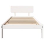 vidaXL Cadre de lit avec tête de lit Blanc 75 x 190 cm Pin massif