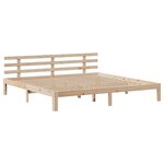vidaXL Lit bibliothèque sans matelas 200x200 cm bois massif de pin