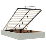 vidaXL Cadre de lit ottoman et matelas gris clair 120x200 cm velours