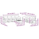 vidaXL Ensemble de canapés d'extérieur 9 pc Naturel et Beige