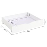 Lit en Bois 90x200 cm Blanc - Lit Simple - avec Matelas à ressorts - 2 Tiroirs