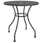 vidaXL Mobilier à dîner de jardin 5 Pièces Maille Métal Anthracite