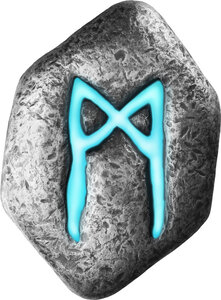 Monnaie MANNAZ Cast Rune 1 Oz Lingot Argent 2026