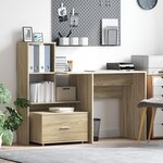 vidaXL Cabinet de tiroirs Chêne Sonoma Panneau d'aggloméré Moyen