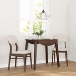 vidaXL Chaises à manger coussins 2 Pièces marron bois massif caoutchouc
