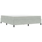 vidaXL Cadre de lit Gris clair  gris et blanc 180 x 200 cm Velours