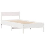 vidaXL Cadre de lit sans matelas blanc 100x200 cm bois de pin massif