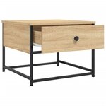 vidaXL Table basse chêne sonoma 51x51x40 cm bois d'ingénierie