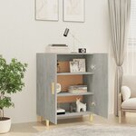 vidaXL Buffet Gris béton 70x34x90 cm Bois d'ingénierie