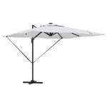 vidaXL Parasol Roma Beige 286 x 284 x 270 cm Aluminium et polyester