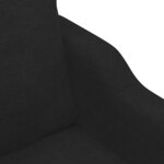 vidaXL Ensemble de canapés 4 Pièces avec coussins Noir Tissu