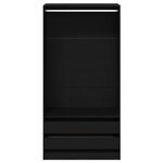 vidaXL Armoire en Chêne Noir - 100 x 50 x 200 cm - Conçue en Bois d'Ingénierie