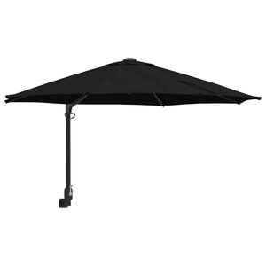 vidaXL Parasol de jardin Noir et Noir 248 x 248 x 148 cm