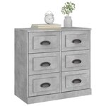 vidaXL Buffet gris béton 70x35 5x67 5 cm bois d'ingénierie
