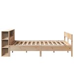 vidaXL Lit bibliothèque sans matelas 135x190 cm bois de pin massif