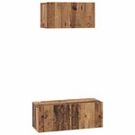 vidaXL Ensemble de meubles TV 2 Pièces Bois ancien 80 x 30 x 30 cm