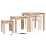 vidaXL Tables gigognes 3 Pièces Bois de pin massif