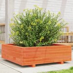 vidaXL Jardinière cire marron 80x80x26 5 cm bois de pin massif