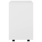 vidaXL Armoire à roulettes Blanc 46x36x59 cm Bois d'ingénierie