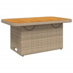 vidaXL Ensemble à manger de jardin et coussins 2 Pièces beige poly rotin